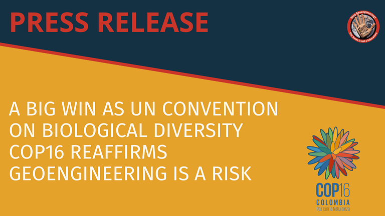 CBD COP16 Final Press Release