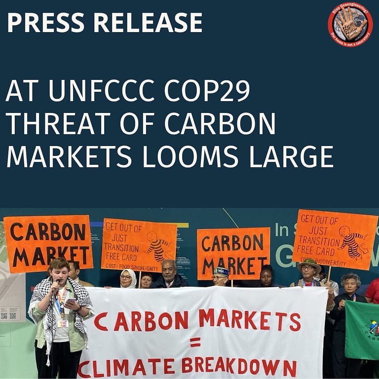 Reactive COP29 Press Release (Square Sticker)